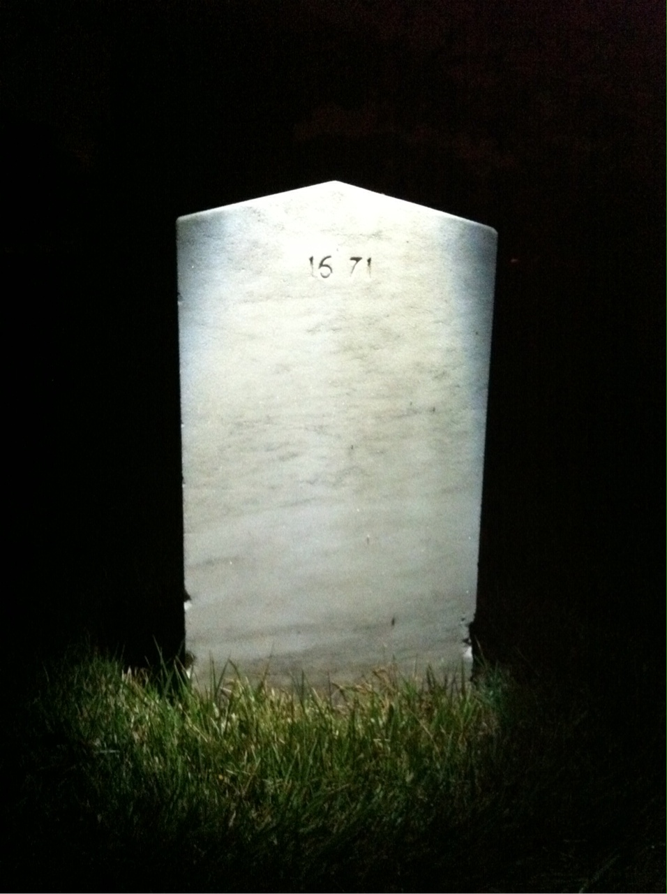 Back of headstone — Timothy Morgan
