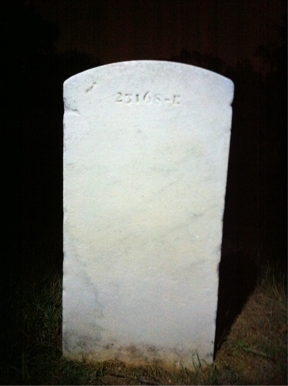 Back of headstone — William Adams
