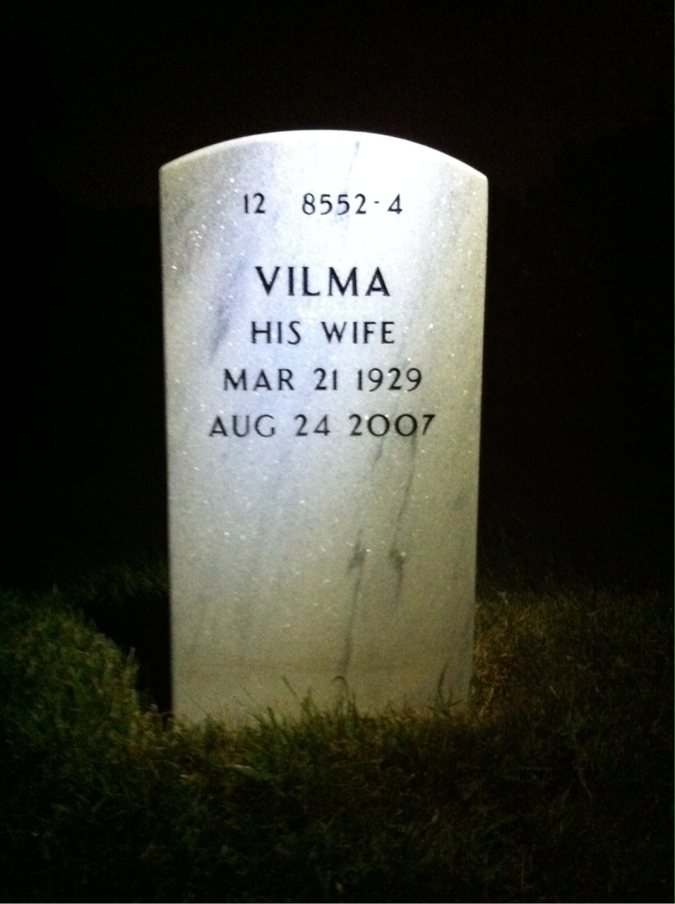 Back of headstone — Francis Campbell