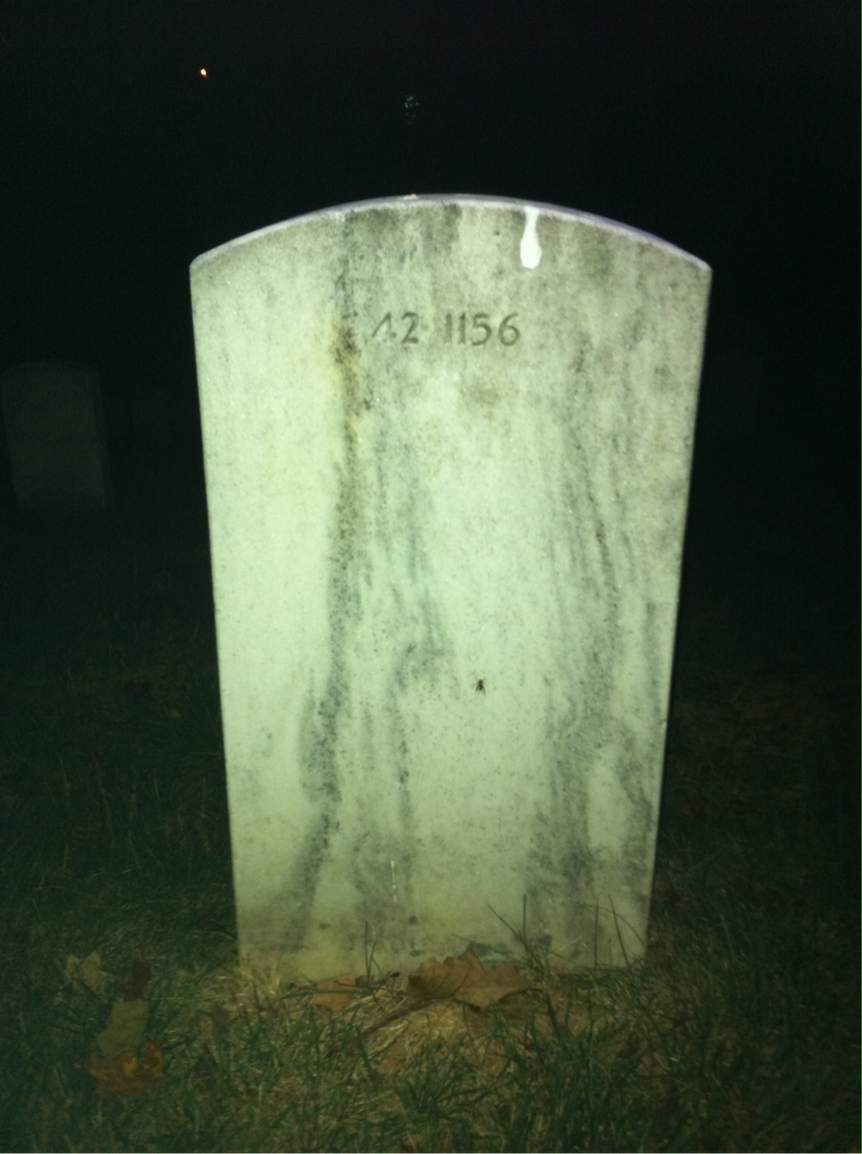 Back of headstone — Frank Myrick
