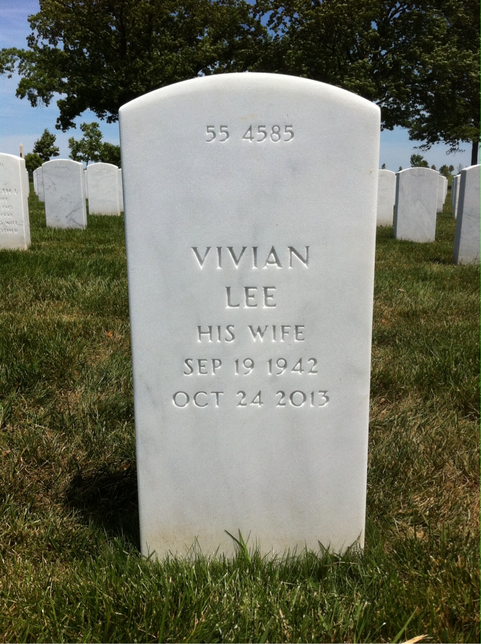 Back of headstone — Andrew Baniak