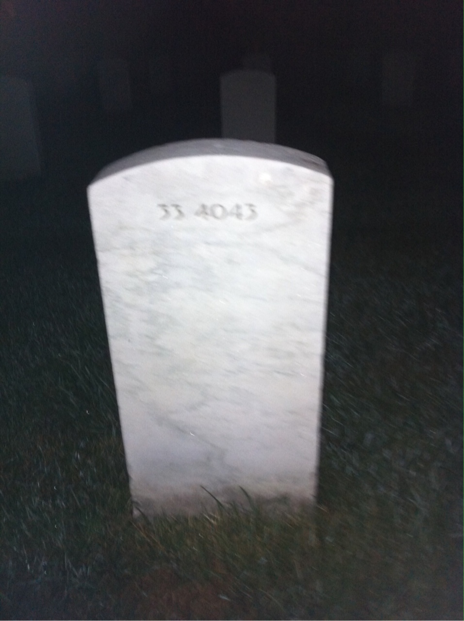 Back of headstone — Clara Allendar
