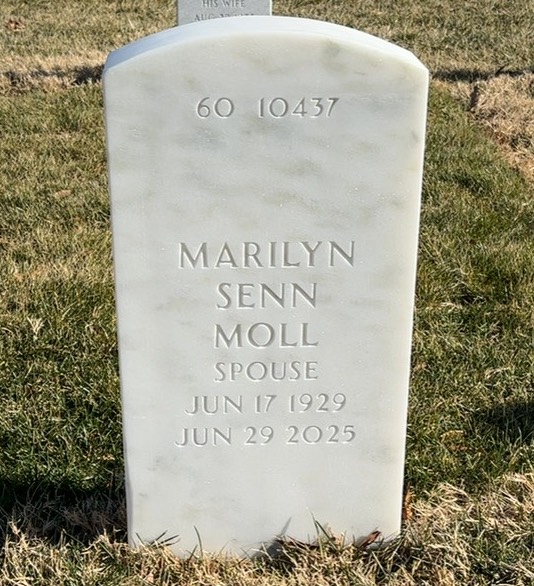 Back of headstone — Kenneth Moll