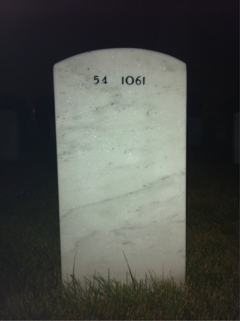 Back of headstone — Richard Reed