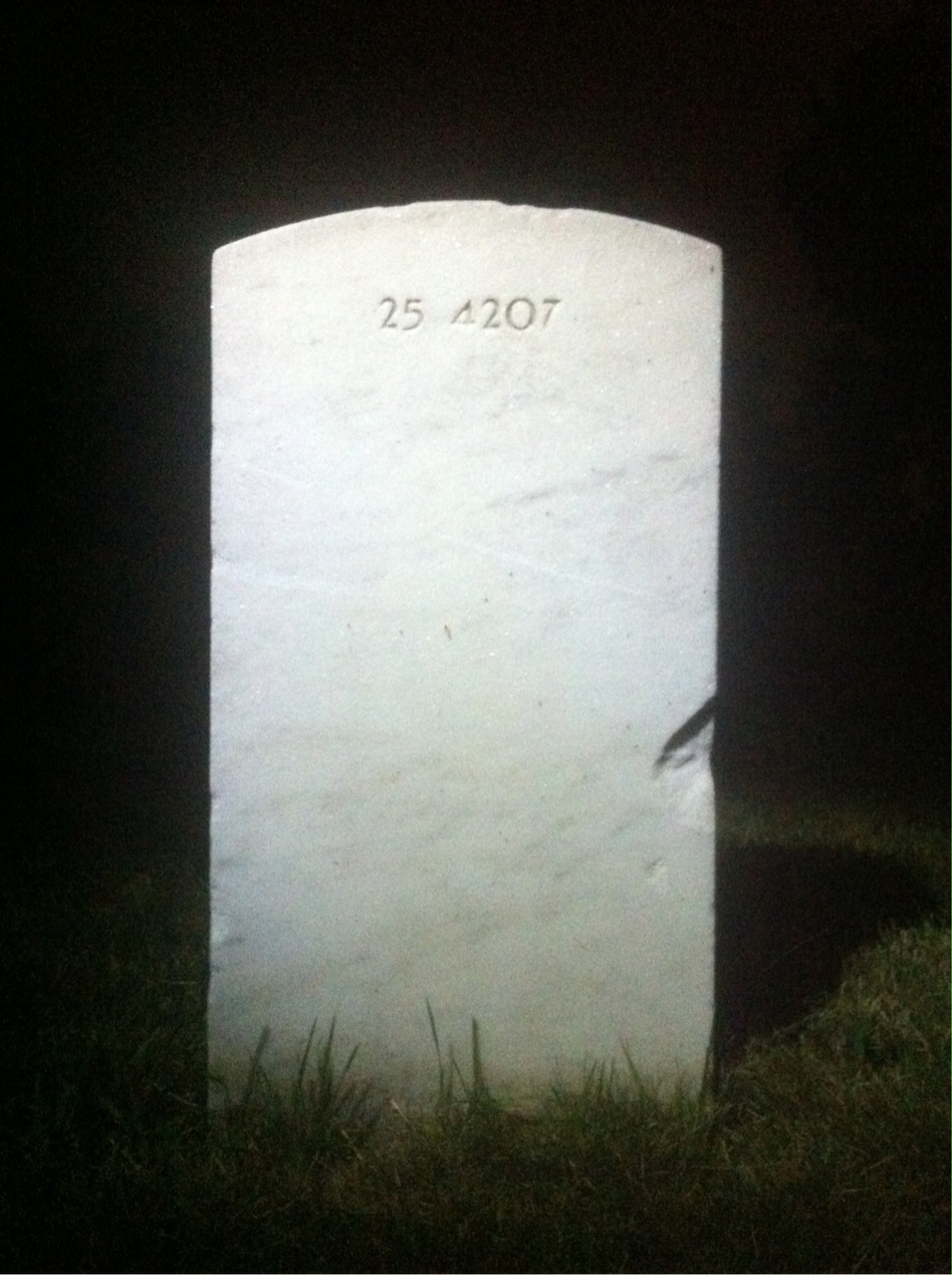 Back of headstone — Henry Akin
