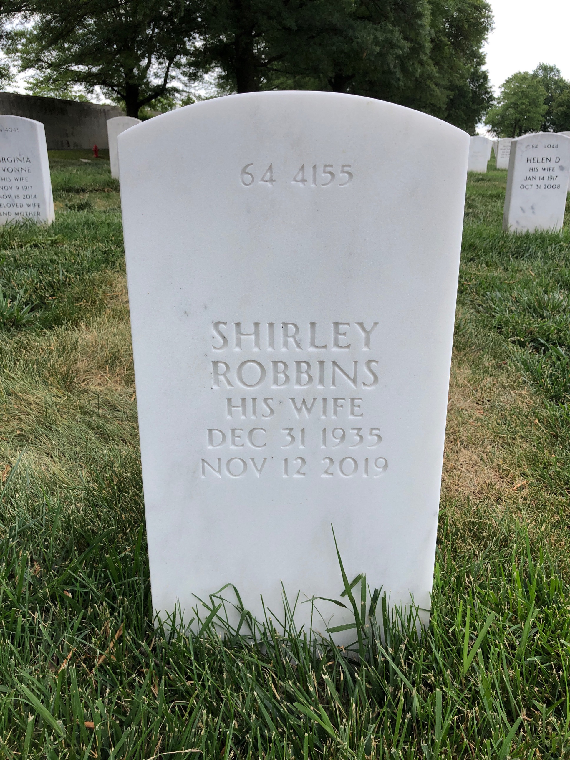 Back of headstone — Corliss Howard