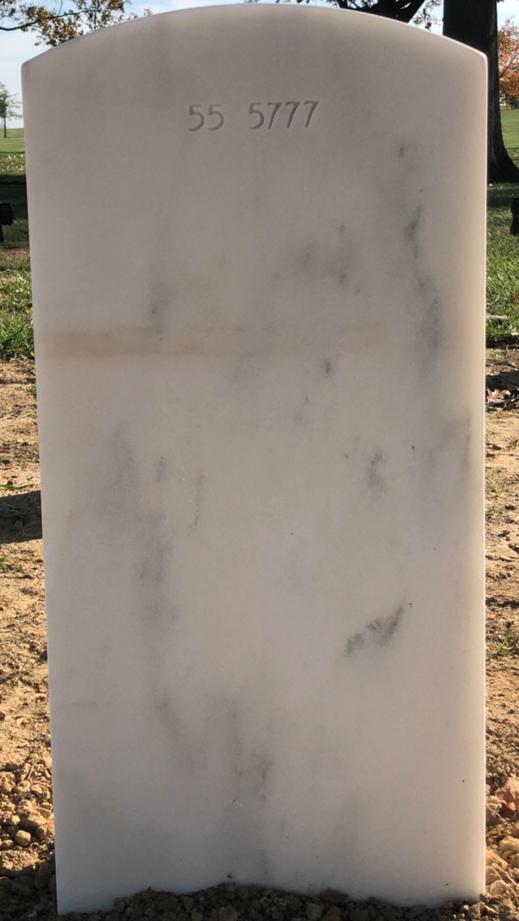 Back of headstone — Stanley David Huddleston