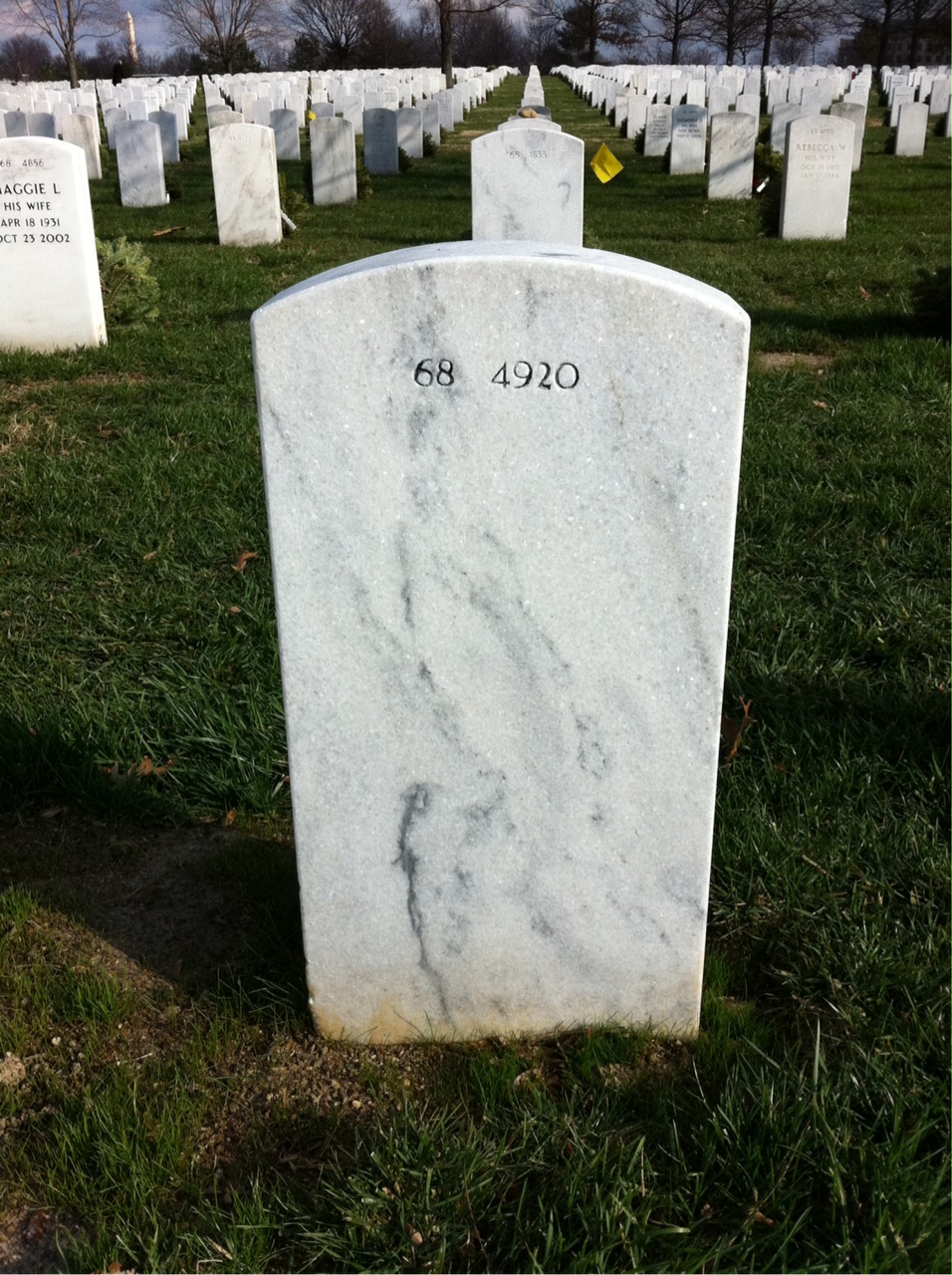 Back of headstone — Edith Nichols