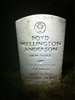 Boyd Anderson — Headstone Front