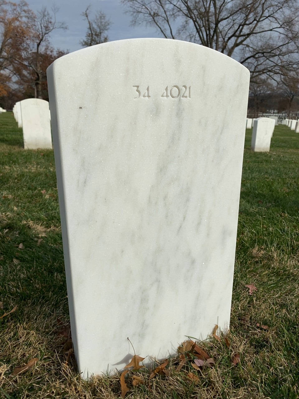 Back of headstone — Walter Blair
