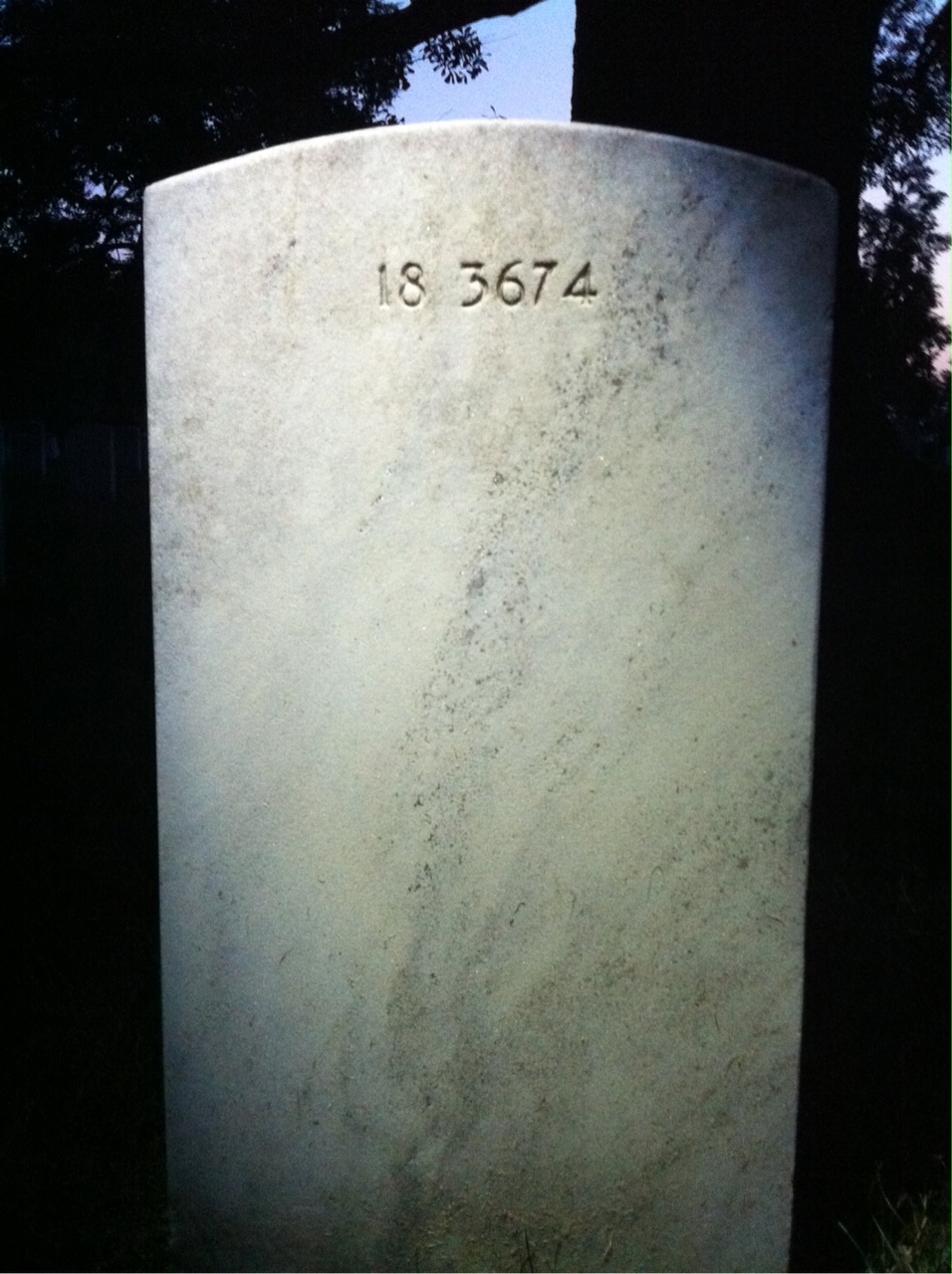 Back of headstone — Willie Minchie