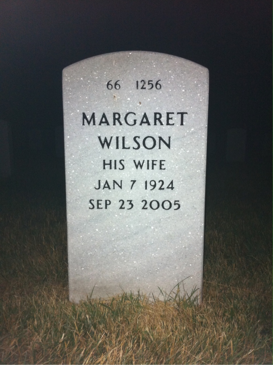 Back of headstone — Roland Banks