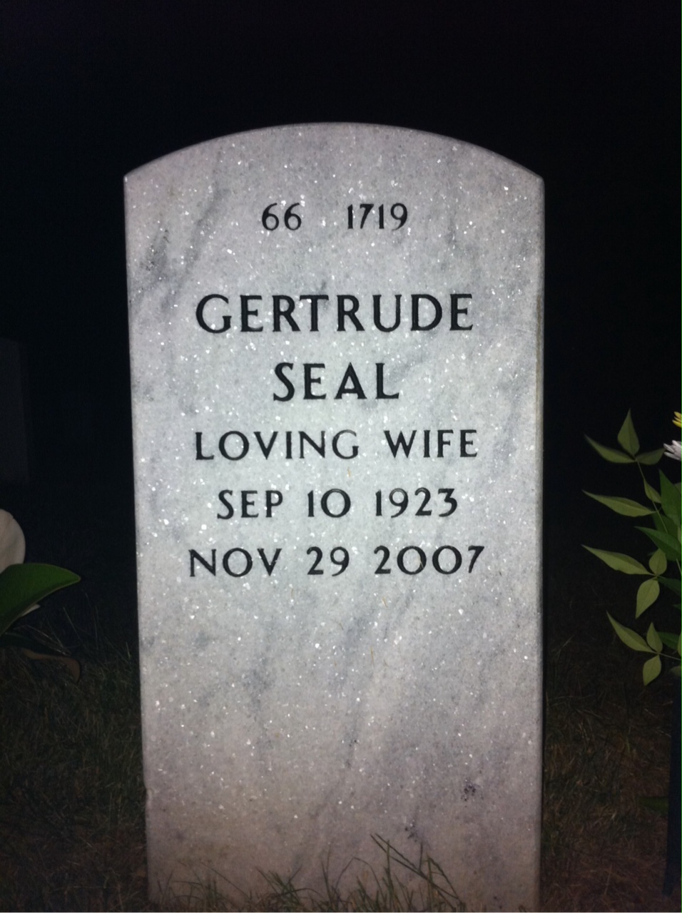 Back of headstone — James Burwell