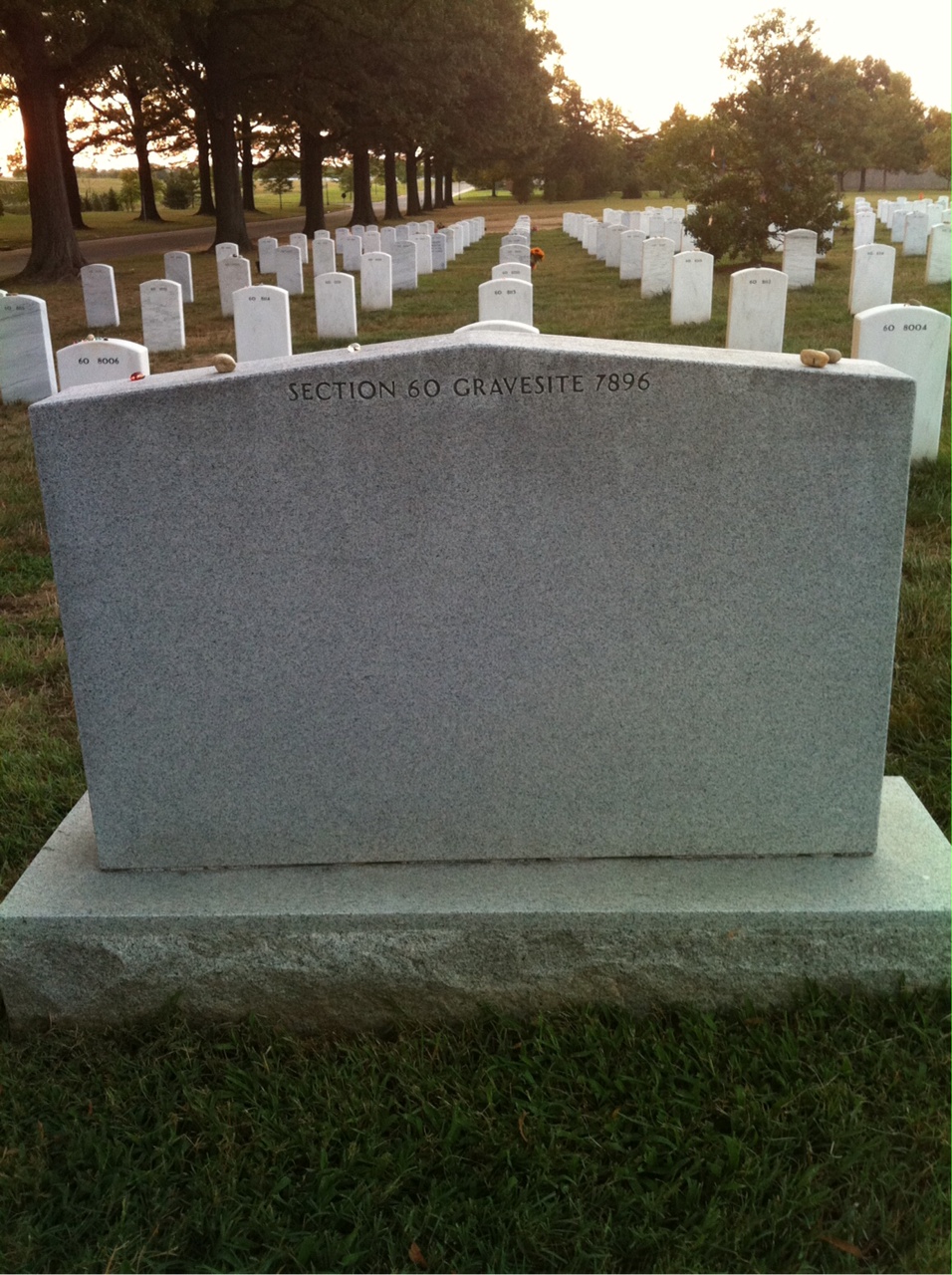 Back of headstone — William Randolph Watkins