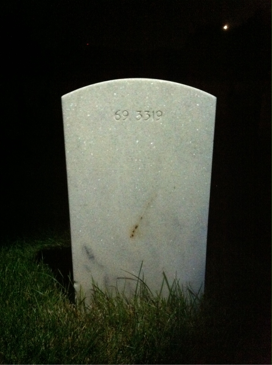 Back of headstone — Thomas Joseph Neff