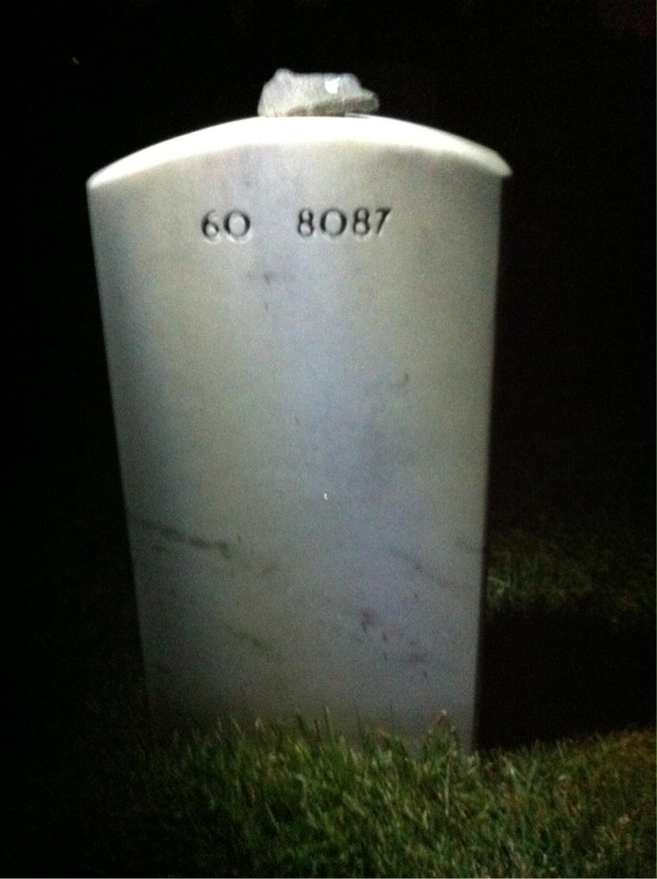 Back of headstone — Mark Stubenhofer