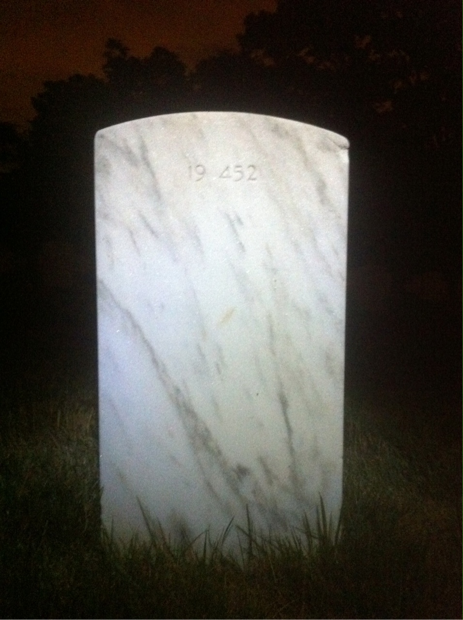 Back of headstone — Waiters Anderson