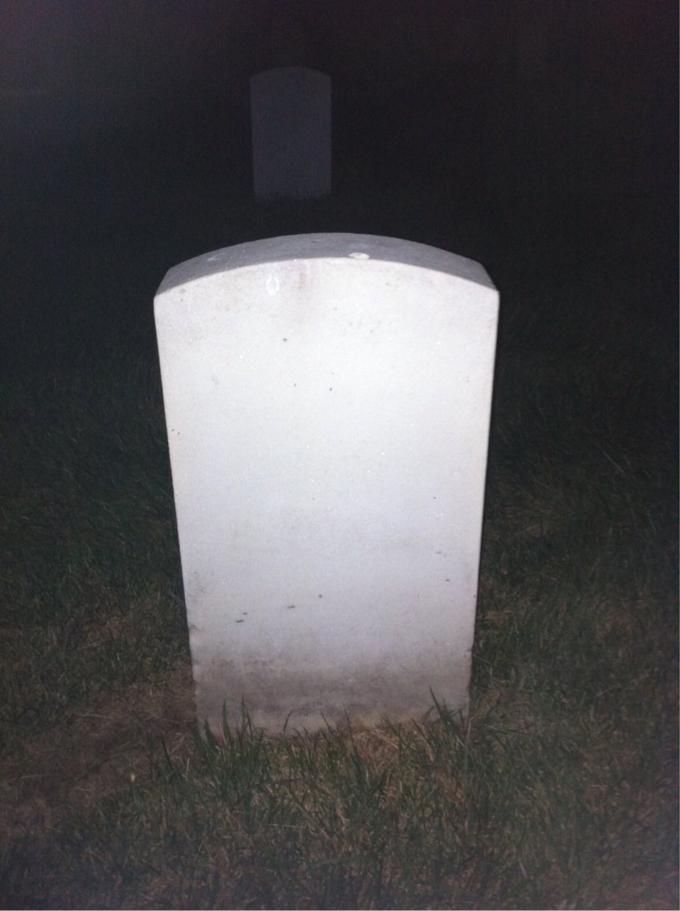 Back of headstone — Sylvanus Andrews