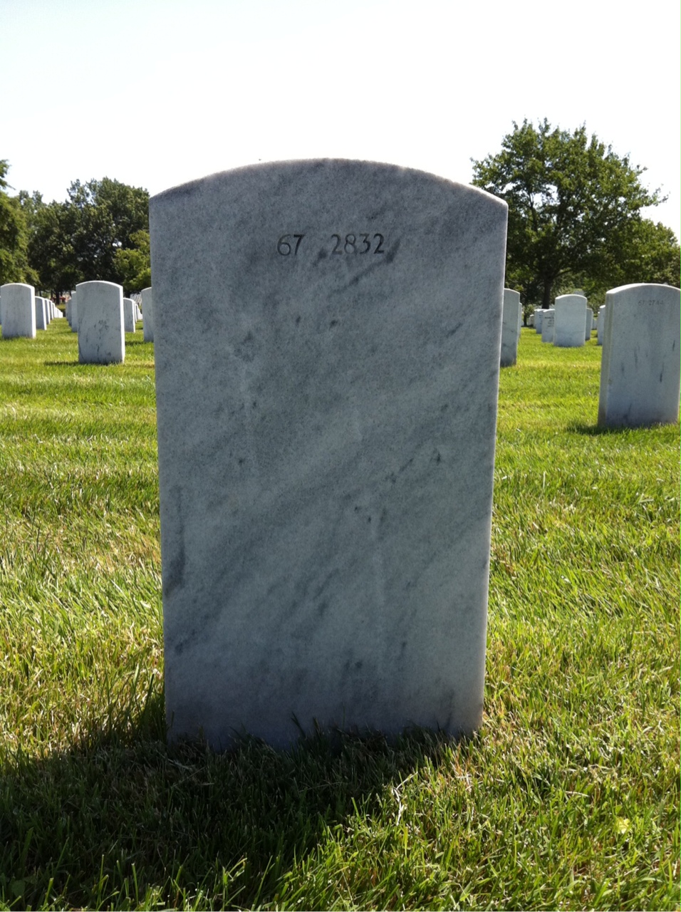 Back of headstone — Kenneth Miller