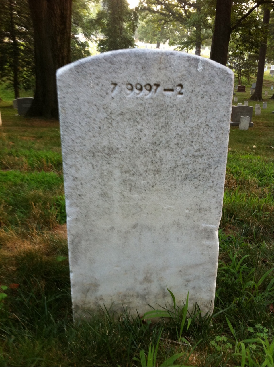 Back of headstone — Joseph Ashe