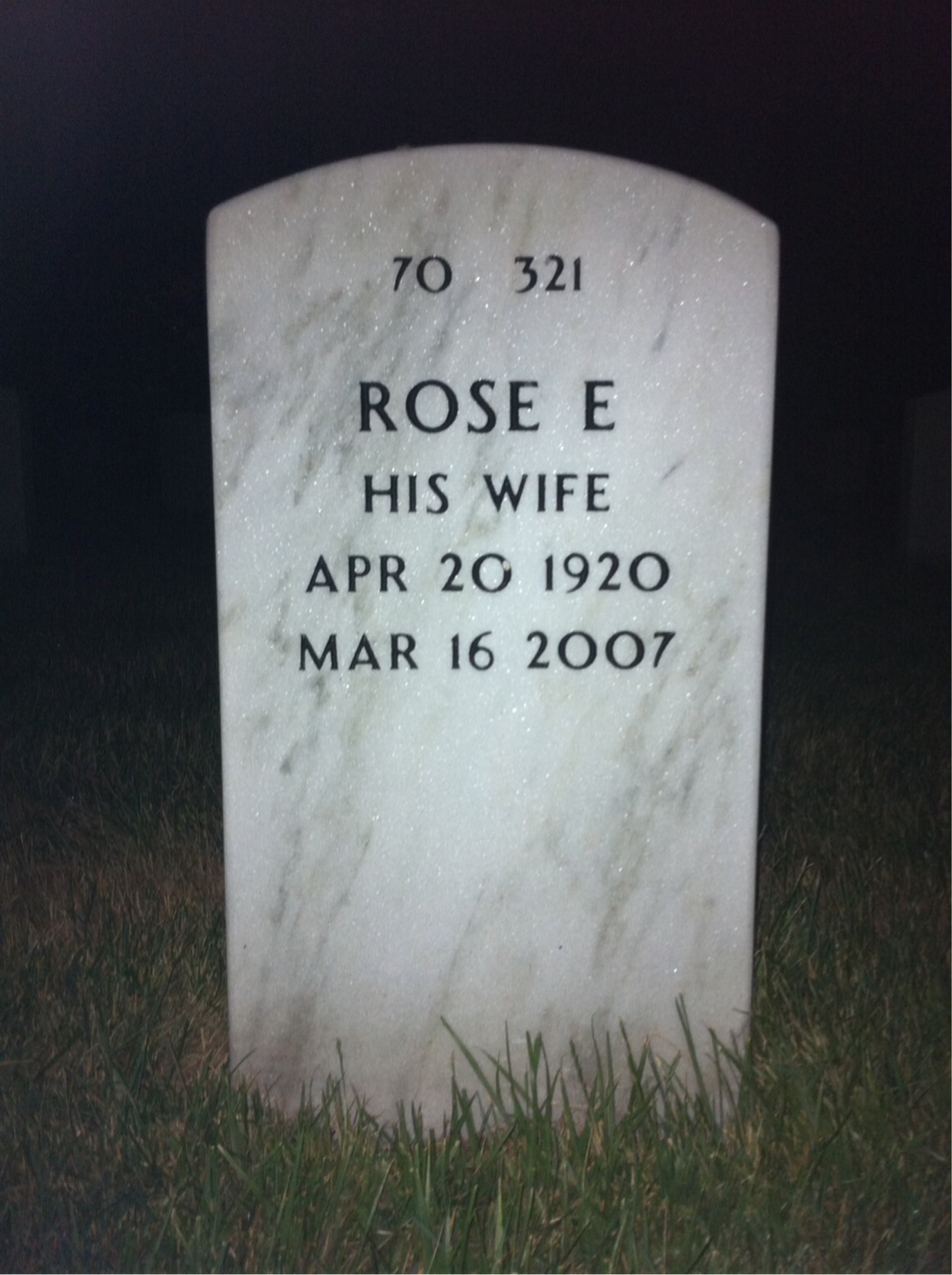 Back of headstone — Robert Thorn