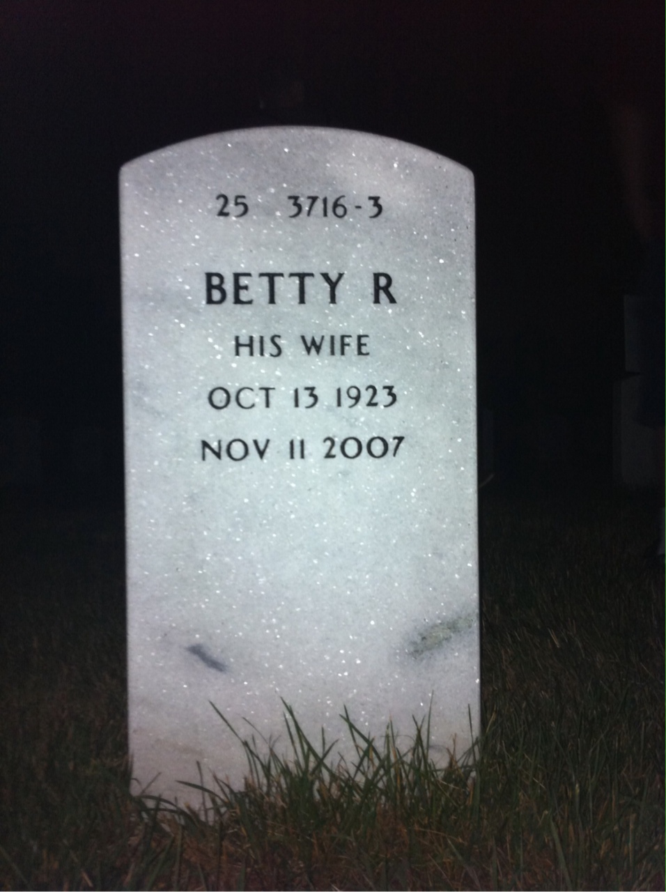 Back of headstone — John Apple