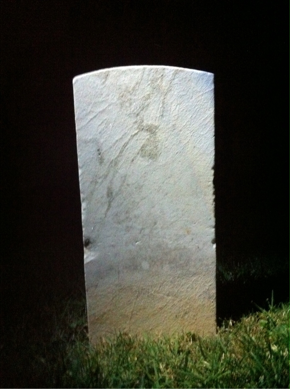 Back of headstone — Malcolm Moore