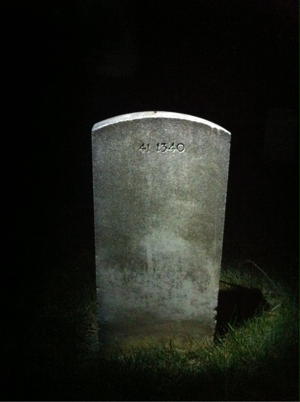 Back of headstone — Paul Baird
