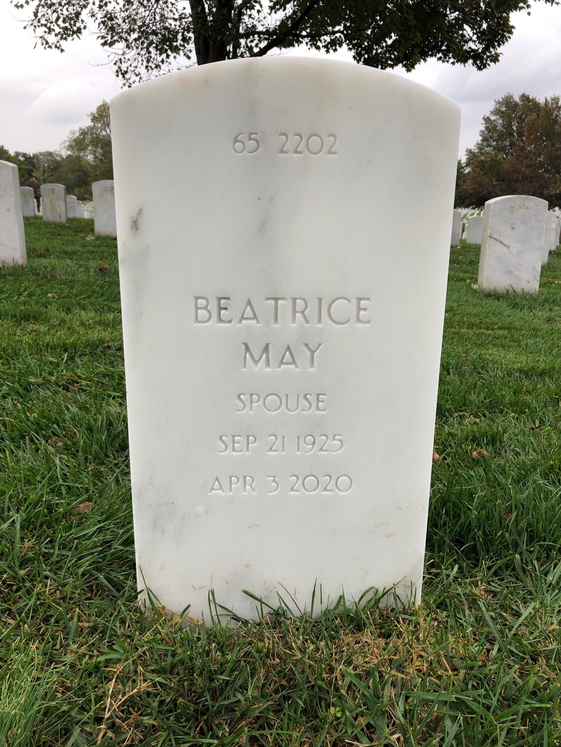 Back of headstone — William Athas