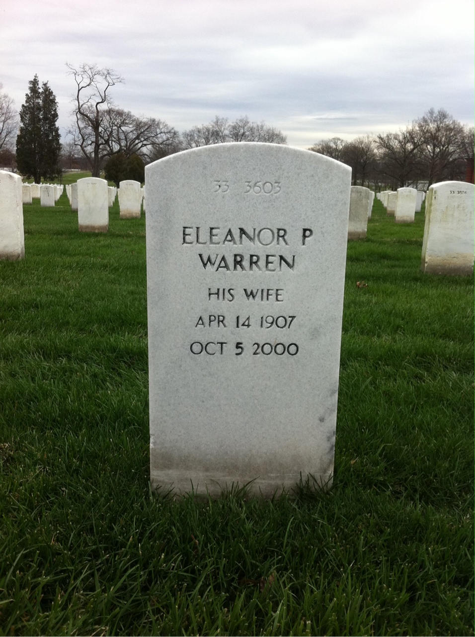 Back of headstone — Wesley Saunders