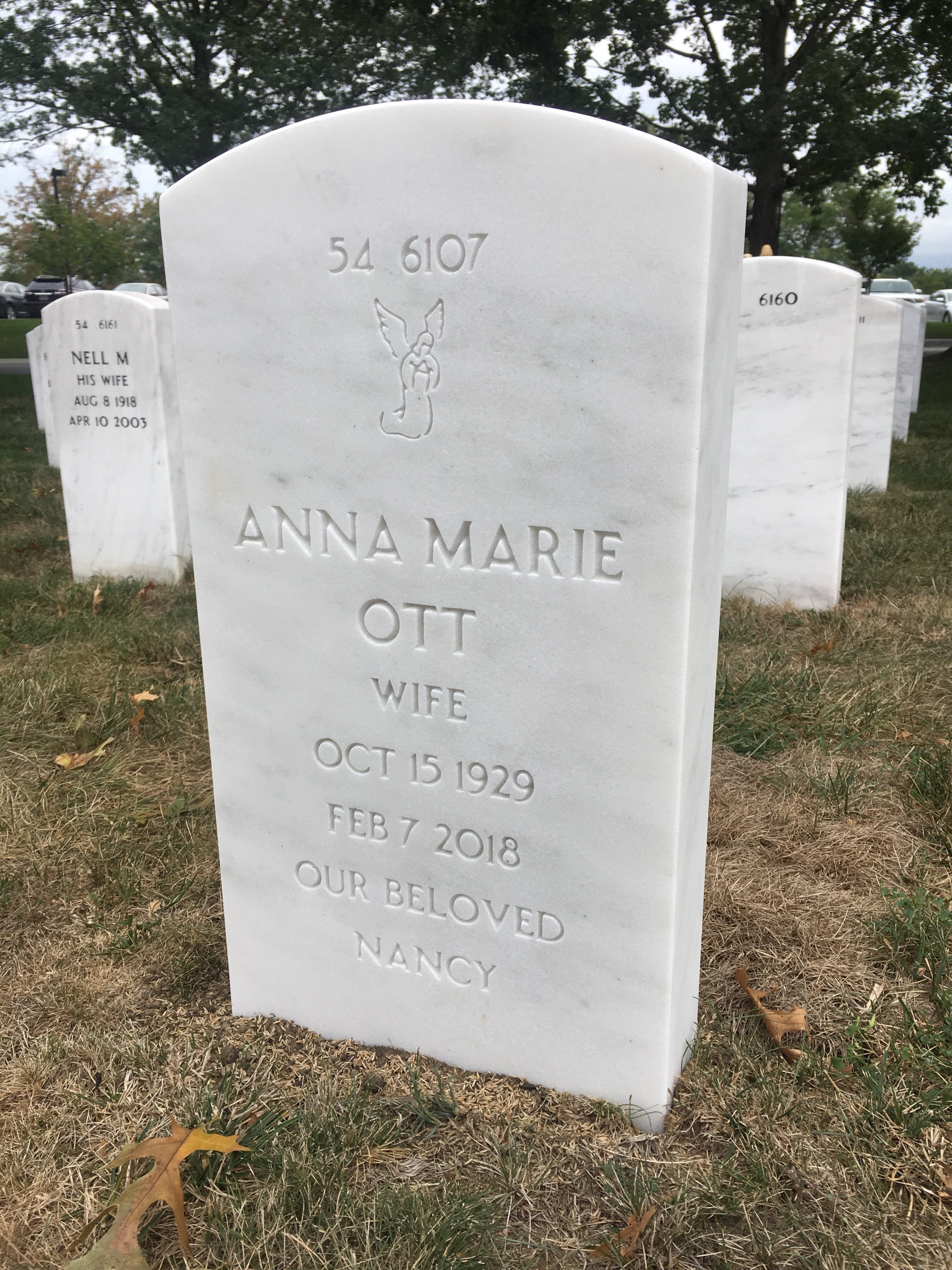 Back of headstone — William Ott