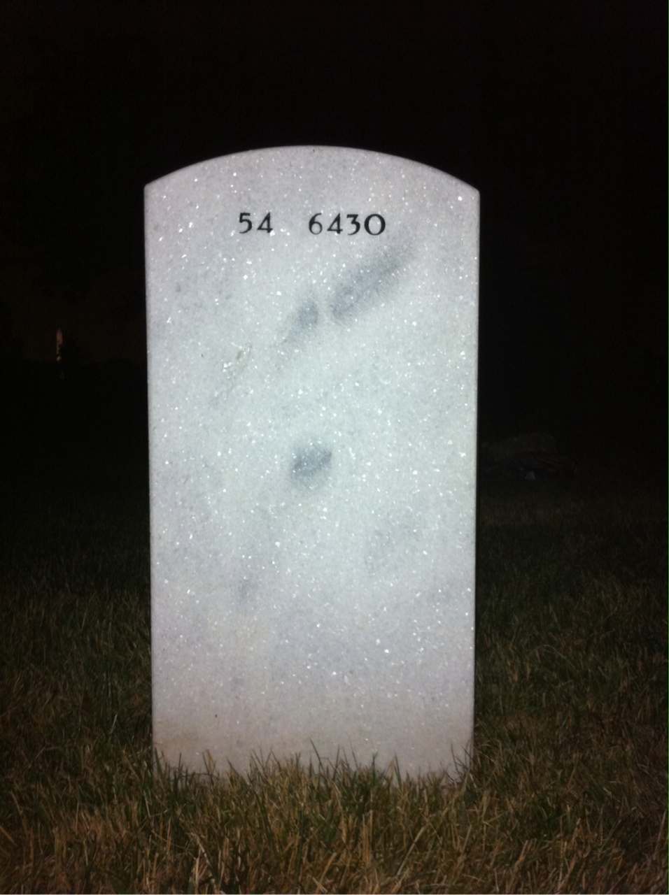 Back of headstone — William Baird