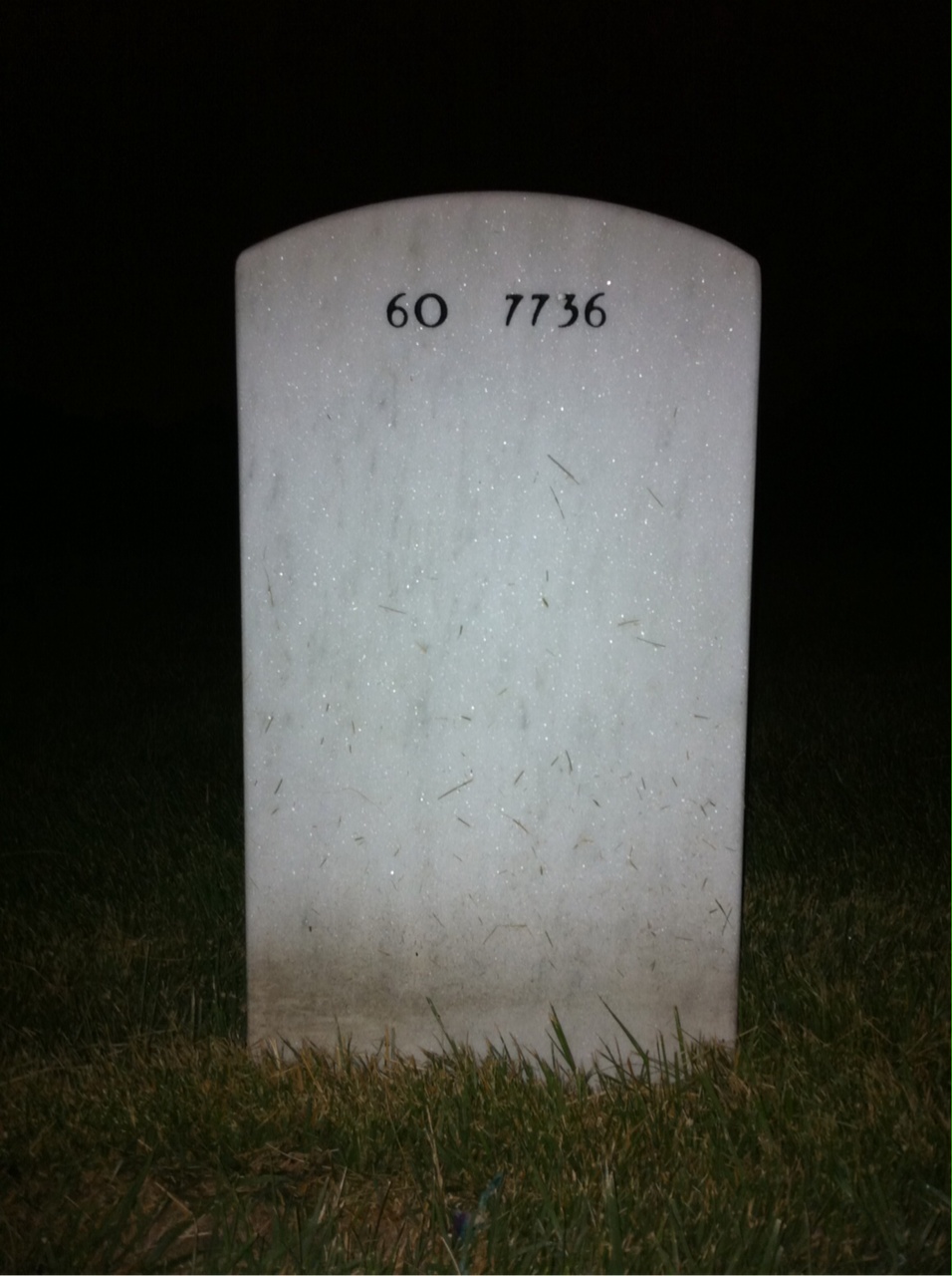 Back of headstone — Thomas Johnson