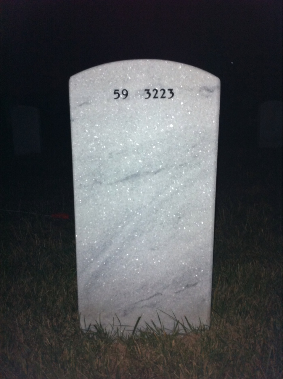 Back of headstone — Ernest Wilber
