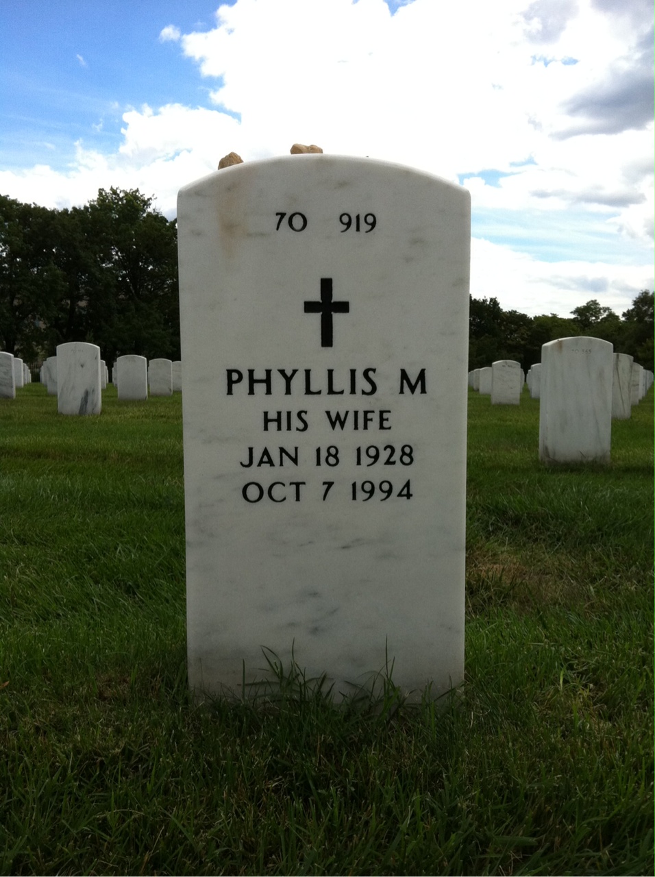Back of headstone — James Derhaag