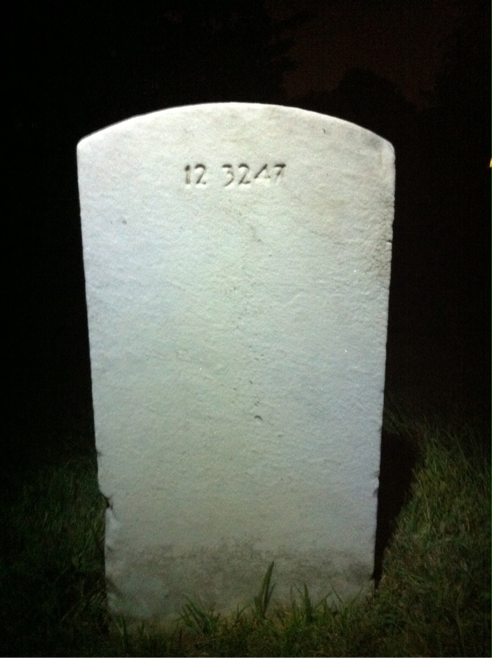 Back of headstone — George Archambault