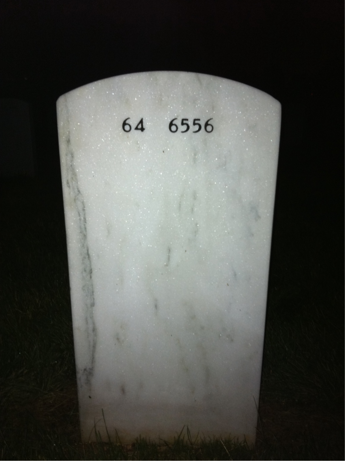 Back of headstone — Charles Burton