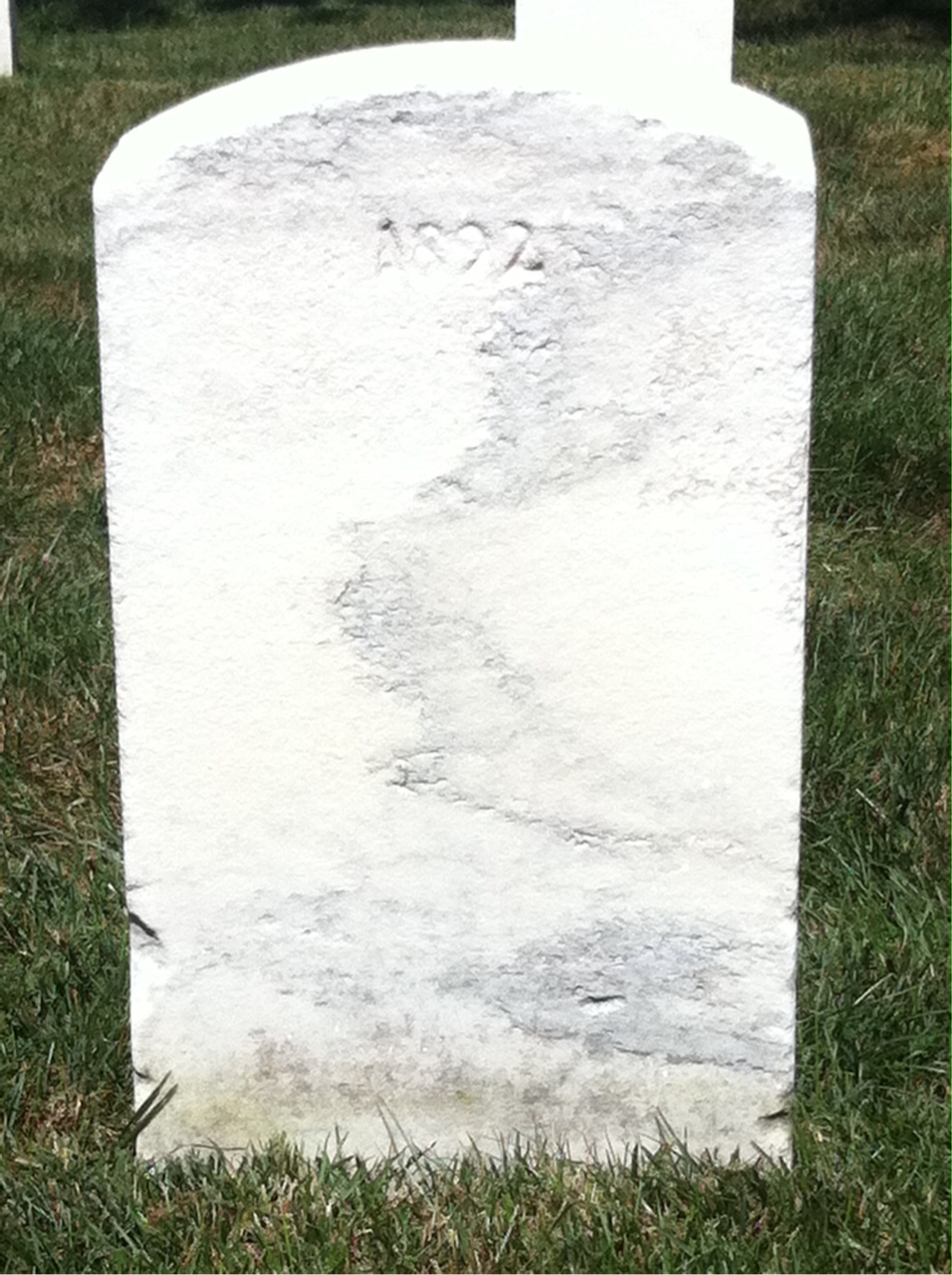 Back of headstone — Robert Miller
