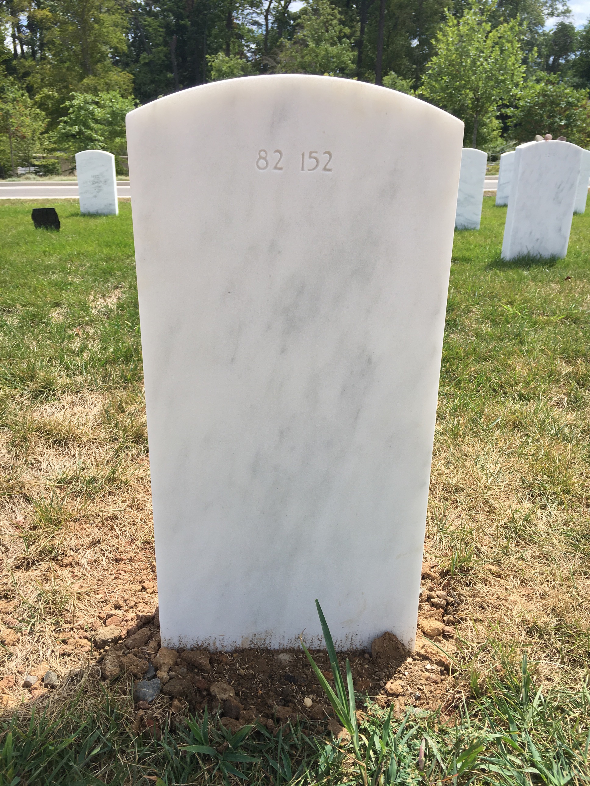Back of headstone — Ronald Morrell
