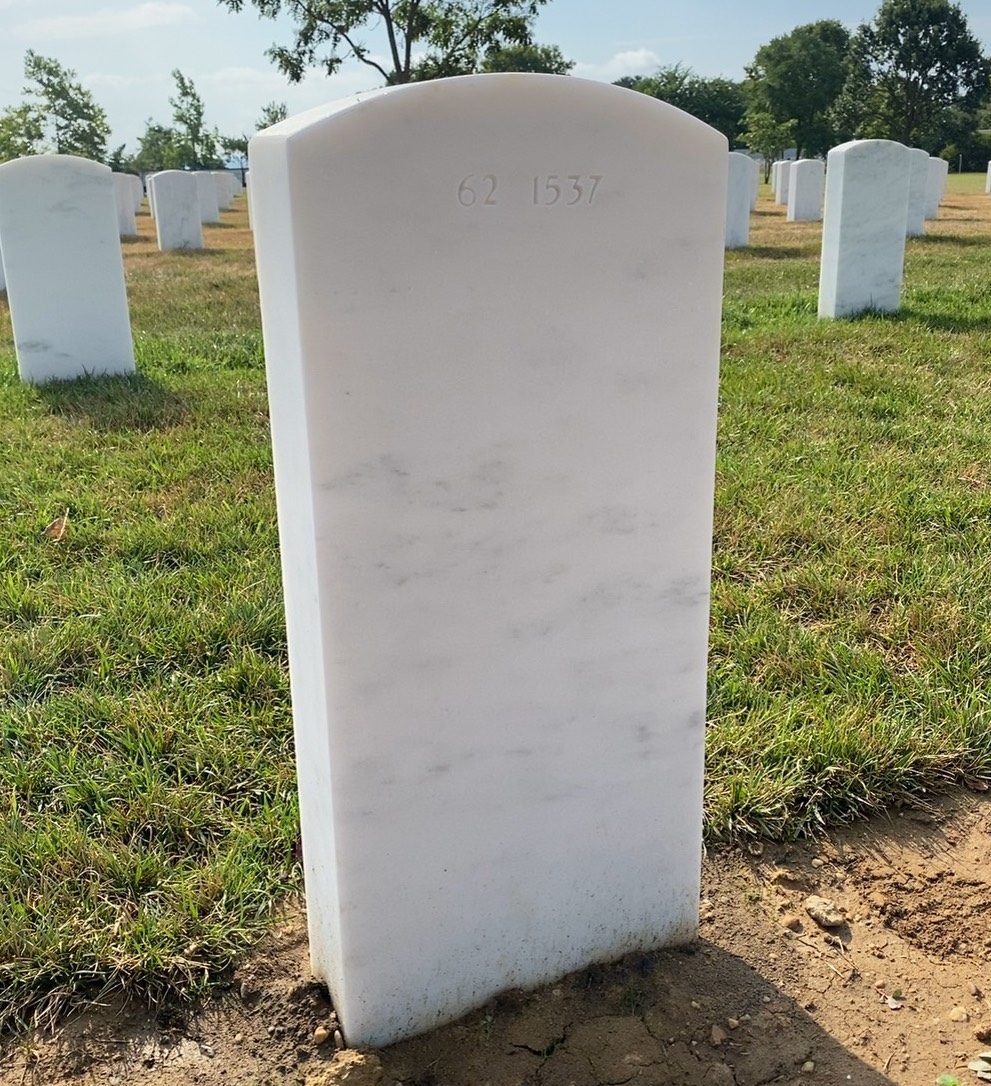 Back of headstone — Vencent W Tripp