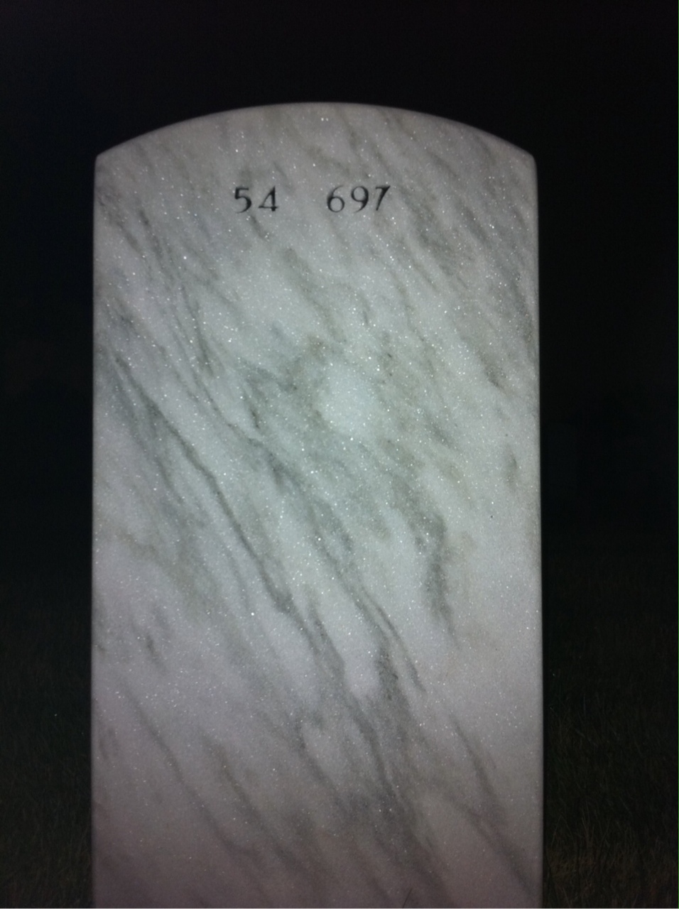 Back of headstone — Fred Whitlock