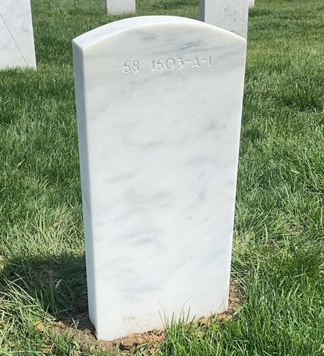 Back of headstone — Estill Mitts