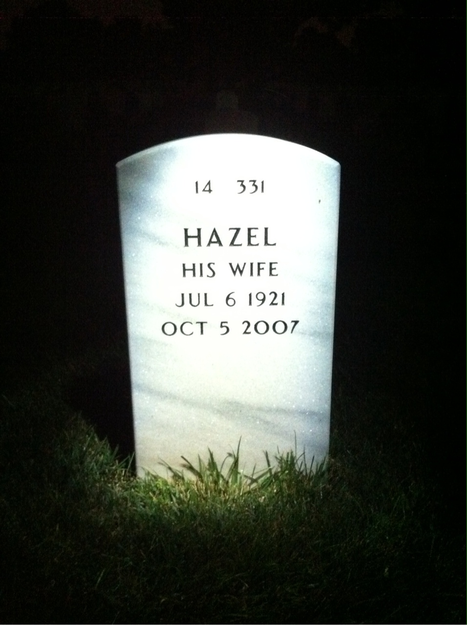Back of headstone — Richard Gerlach