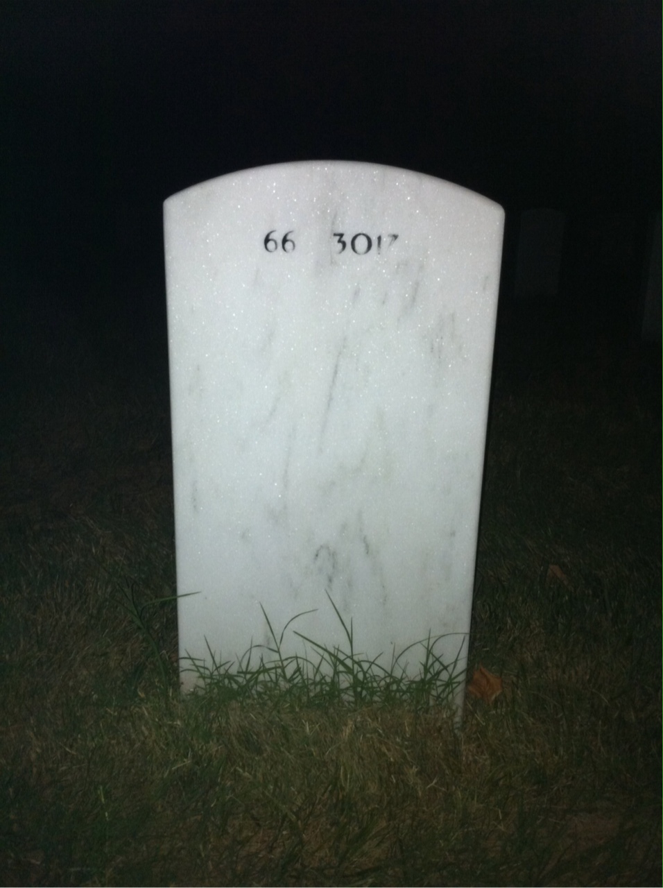 Back of headstone — Robert Nacy
