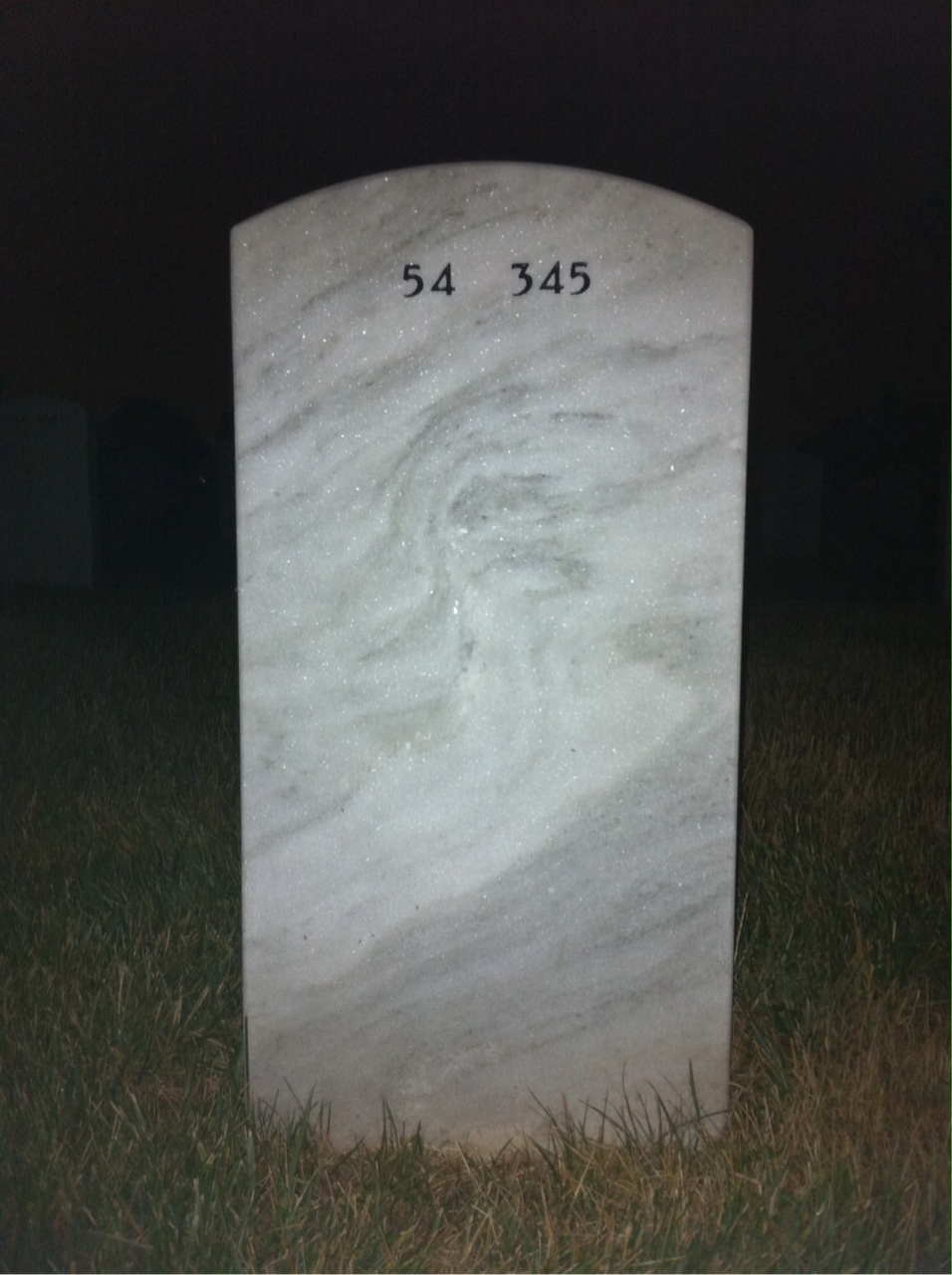 Back of headstone — Michael Volatile