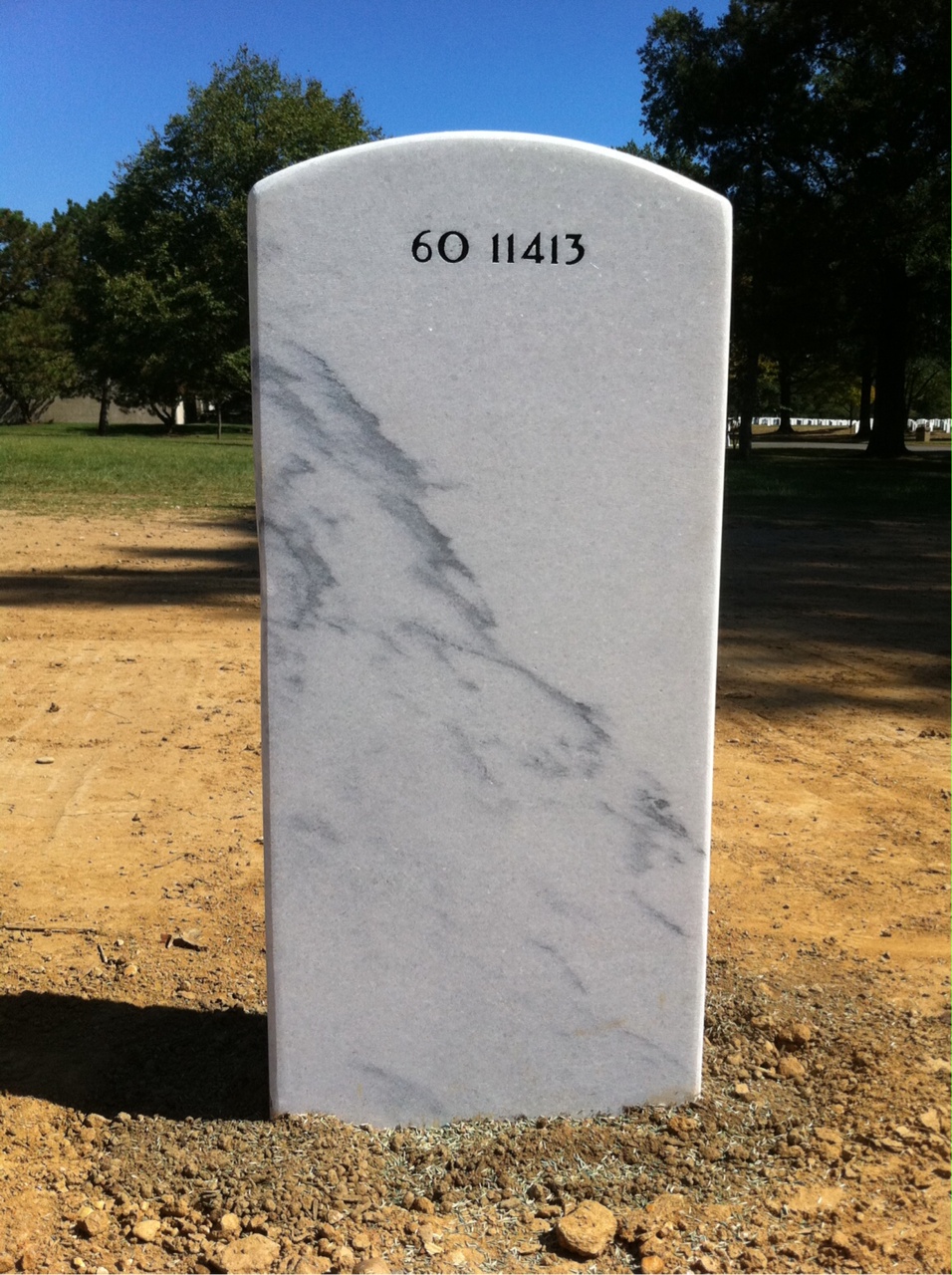 Back of headstone — William W Sisk