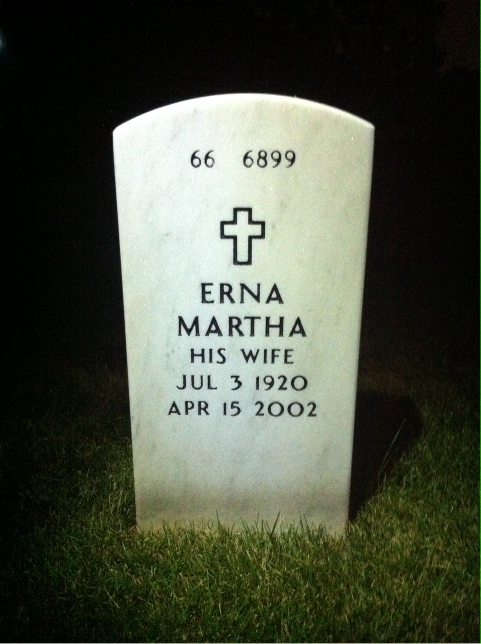 Back of headstone — Henry Cutter