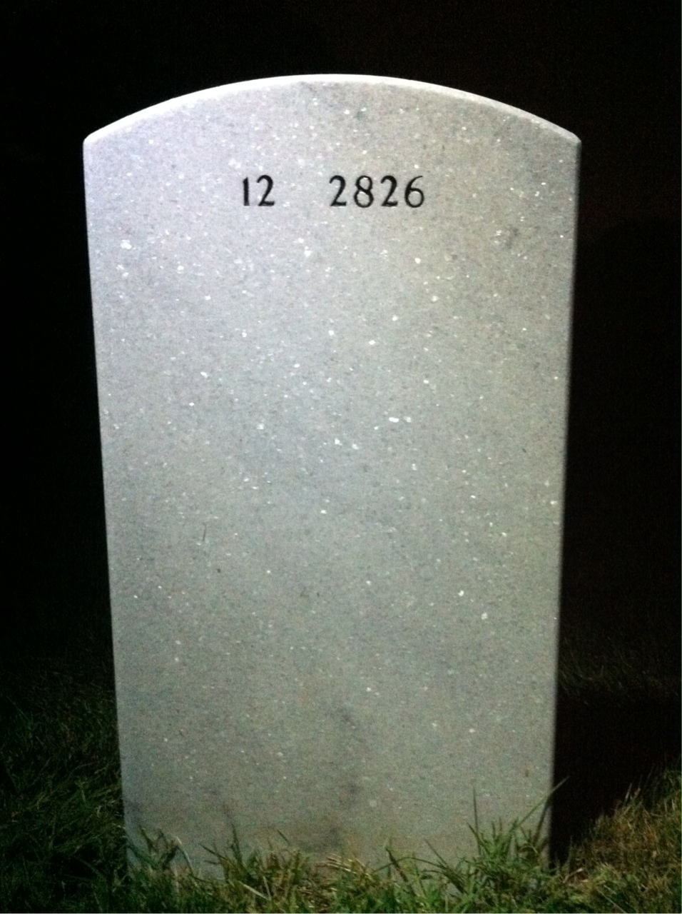Back of headstone — Bruce Wauters