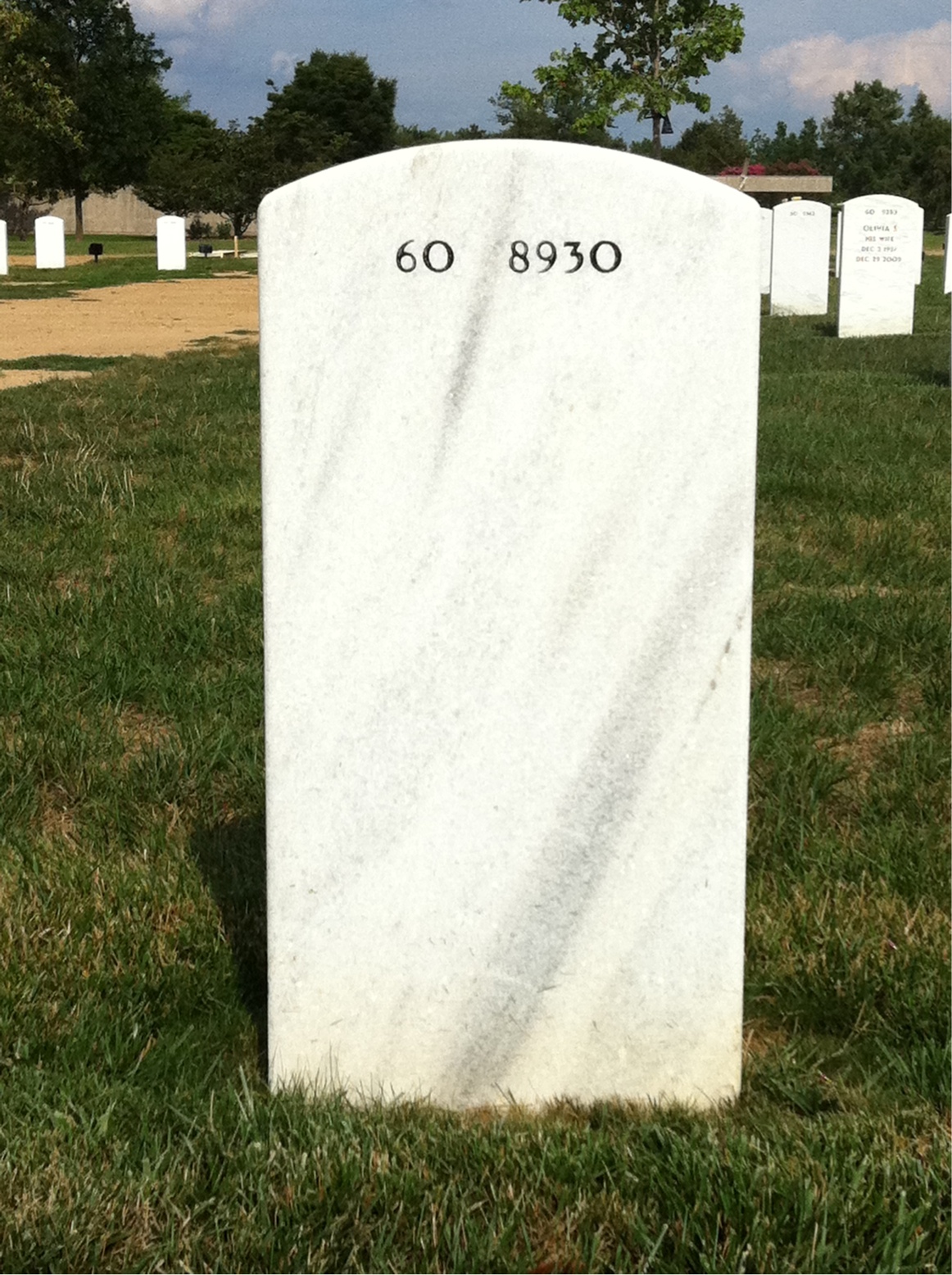Back of headstone — Robert White