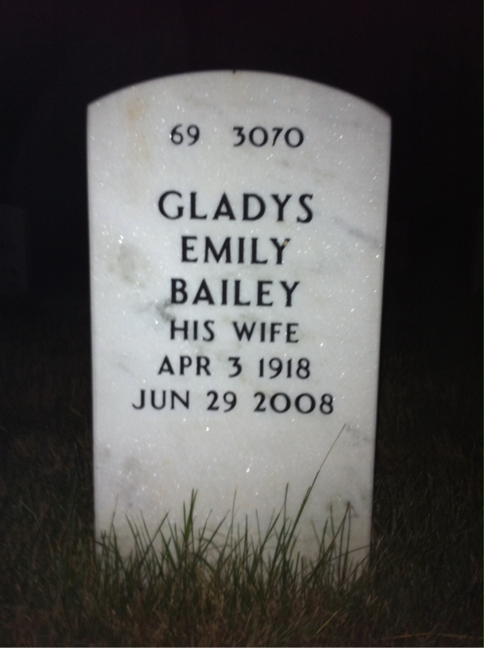 Back of headstone — William Keel